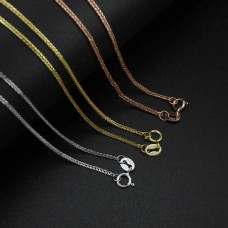 925 sterling silver cable Chain Necklace DIY Supplies Findings